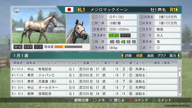 ウイニングポスト8 16序盤攻略法 おススメの馬 気まぐれゲームプレイ日記帳